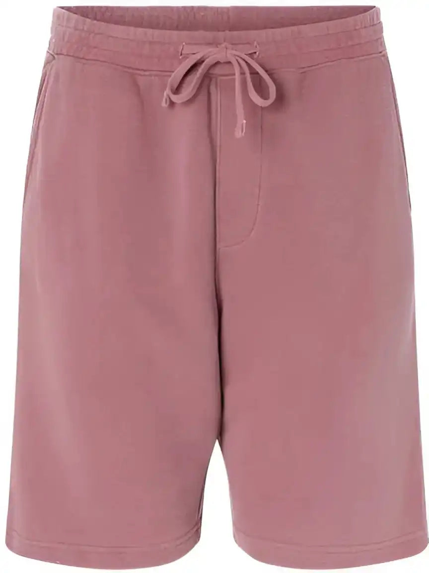 Independent Trading co Prm50stpd Pigment Dyed Fleece Shorts Maroon