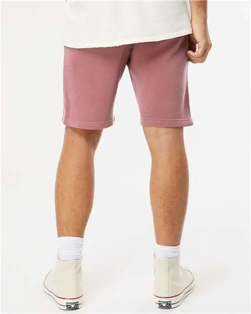 Independent Trading Co. Prm50stpd Pigment-dyed Fleece Shorts - Pigment Maroon