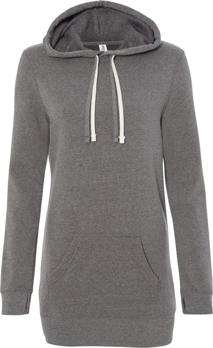 Independent Trading Co. Prm65drs Women’s Special Blend Hooded Sweatshirt Dress - Nickel - Dark Gray / Xs