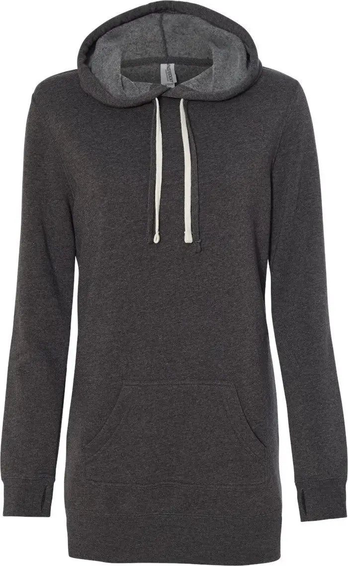 Independent Trading Co. Prm65drs Women’s Special Blend Hooded Sweatshirt Dress - Carbon - Dark Gray / Xs