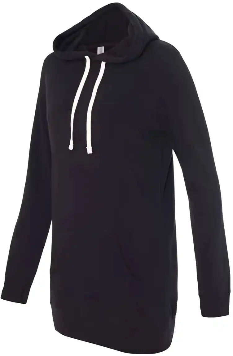Independent Trading co Prm65drs Womens Special Blend Hooded Sweatshirt Dress Black