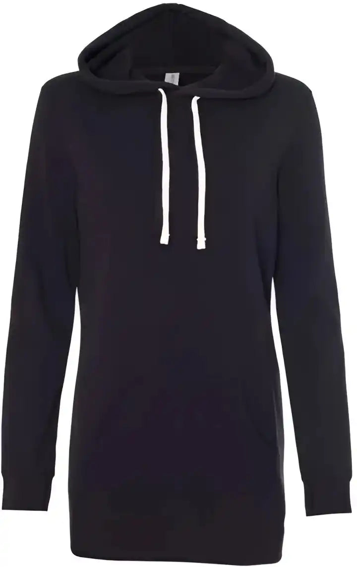 Independent Trading co Prm65drs Womens Special Blend Hooded Sweatshirt Dress Black