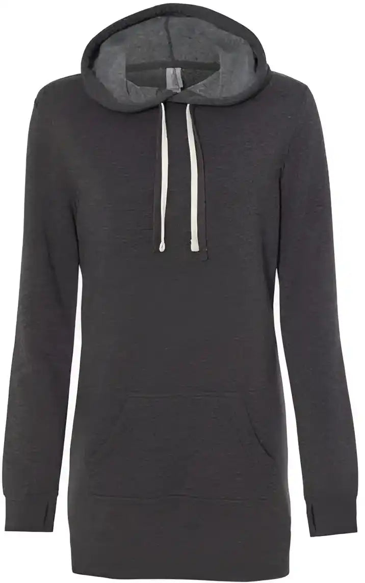 Independent Trading co Prm65drs Womens Special Blend Hooded Sweatshirt Dress Carbon