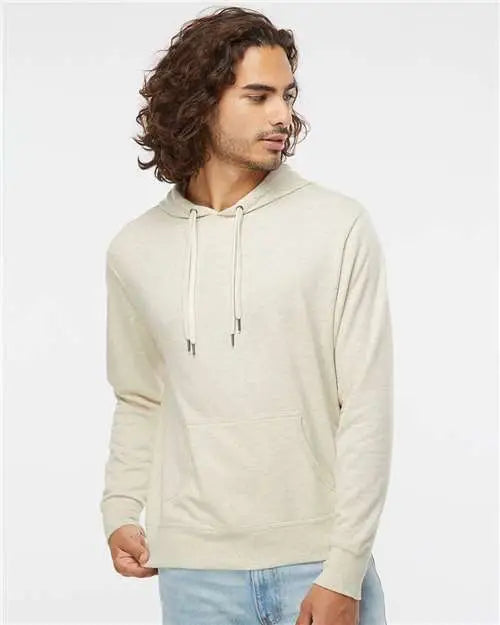 Independent Trading Co. Prm90ht Midweight French Terry Hooded Sweatshirt - Oatmeal Heather