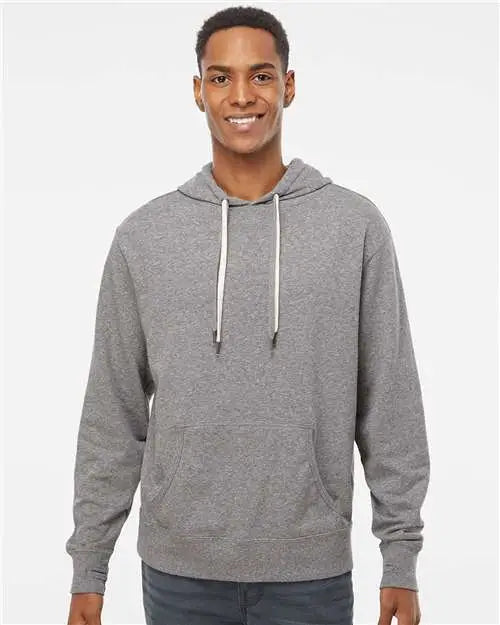 Independent Trading Co. Prm90ht Midweight French Terry Hooded Sweatshirt - Salt Pepper