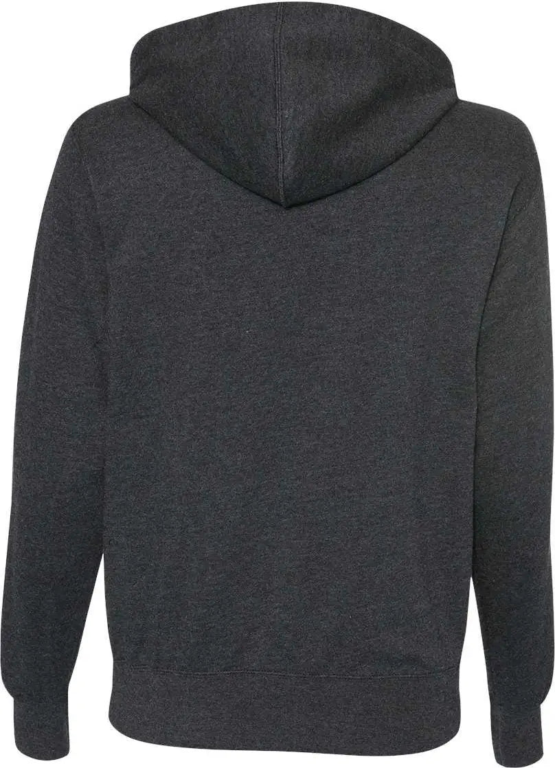 Independent Trading Co. Prm90htz Heathered French Terry Full-zip Hooded Sweatshirt - Charcoal Heather