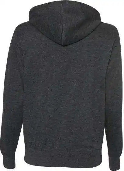 Independent Trading co Prm90htz Unisex Heathered French Terry Full Zip Hooded Sweatshirt Charcoal Heather