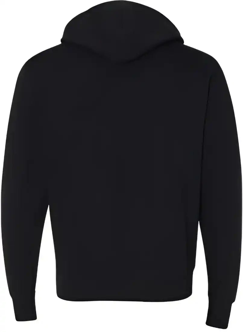 Independent Trading co Prm90htz Unisex Heathered French Terry Full Zip Hooded Sweatshirt Black