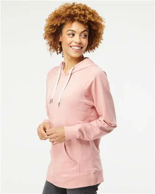 Independent Trading Co. Ss1000 Icon Lightweight Loopback Terry Hooded Sweatshirt - Rose