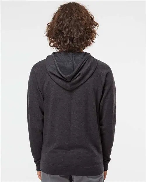 Independent Trading Co. Ss1000 Icon Lightweight Loopback Terry Hooded Sweatshirt - Charcoal Heather
