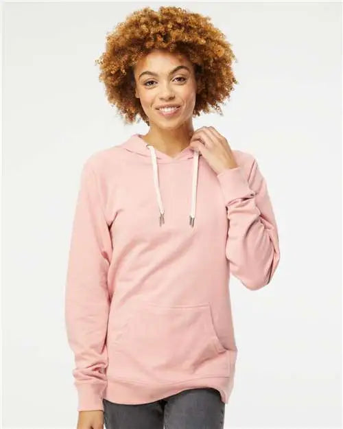 Independent Trading Co. Ss1000 Icon Lightweight Loopback Terry Hooded Sweatshirt - Rose