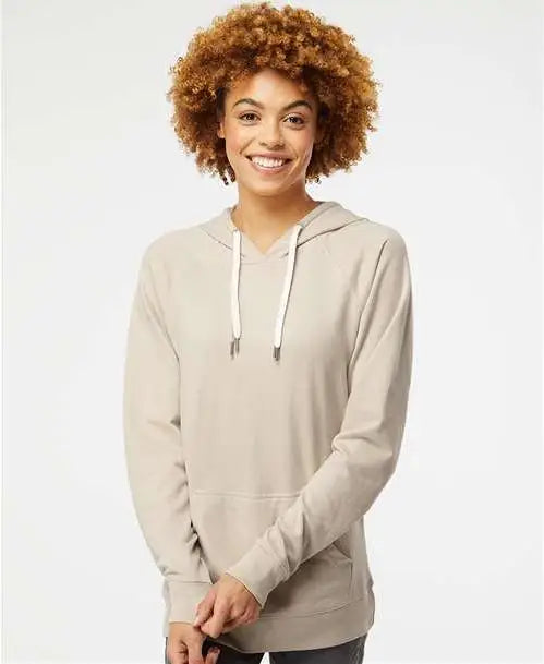 Independent Trading Co. Ss1000 Icon Lightweight Loopback Terry Hooded Sweatshirt - Sand