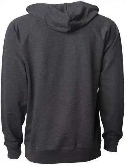 Independent Trading co Ss1000 Icon Unisex Lightweight Loopback Terry Hooded Sweatshirt Charcoal Heather
