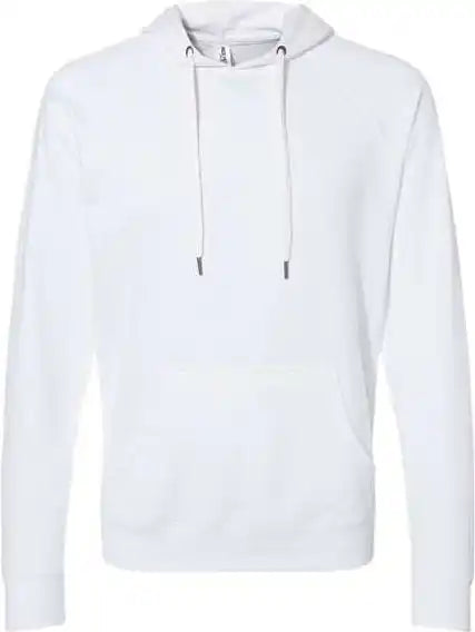 Independent Trading co Ss1000 Icon Unisex Lightweight Loopback Terry Hooded Sweatshirt White