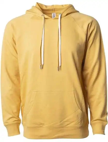 Independent Trading co Ss1000 Icon Unisex Lightweight Loopback Terry Hooded Sweatshirt Harvest Gold