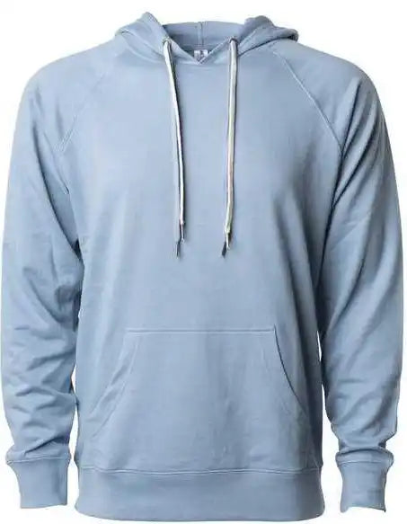 Independent Trading co Ss1000 Icon Unisex Lightweight Loopback Terry Hooded Sweatshirt Misty Blue