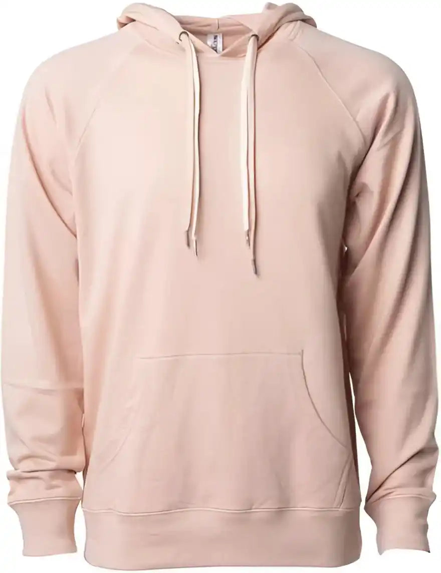 Independent Trading co Ss1000 Icon Unisex Lightweight Loopback Terry Hooded Sweatshirt Rose