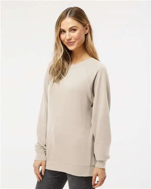 Independent Trading Co. Ss1000c Icon Lightweight Loopback Terry Crewneck Sweatshirt - Sand