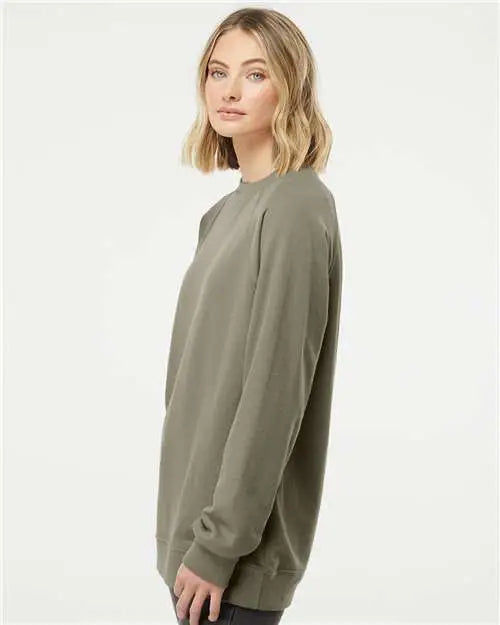 Independent Trading Co. Ss1000c Icon Lightweight Loopback Terry Crewneck Sweatshirt - Olive