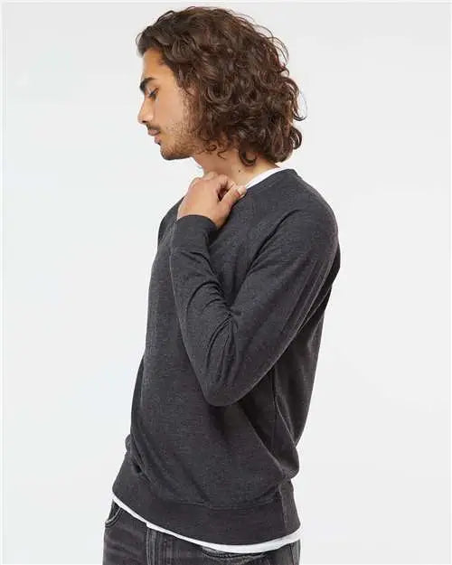 Independent Trading Co. Ss1000c Icon Lightweight Loopback Terry Crewneck Sweatshirt - Charcoal Heather