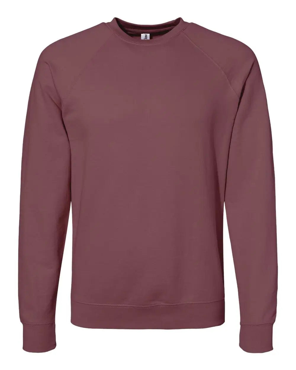 Independent Trading Co. Ss1000c Icon Lightweight Loopback Terry Crewneck Sweatshirt - Port - Maroon / Xs