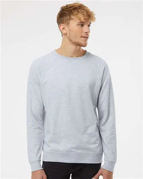 Independent Trading Co. Ss1000c Icon Lightweight Loopback Terry Crewneck Sweatshirt - Athletic Heather
