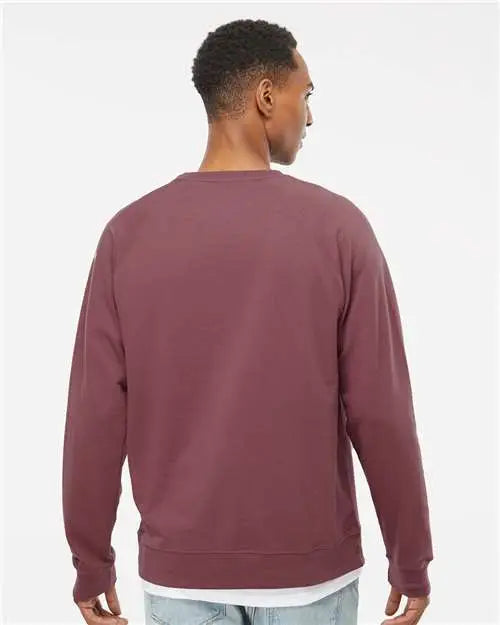 Independent Trading Co. Ss1000c Icon Lightweight Loopback Terry Crewneck Sweatshirt - Port