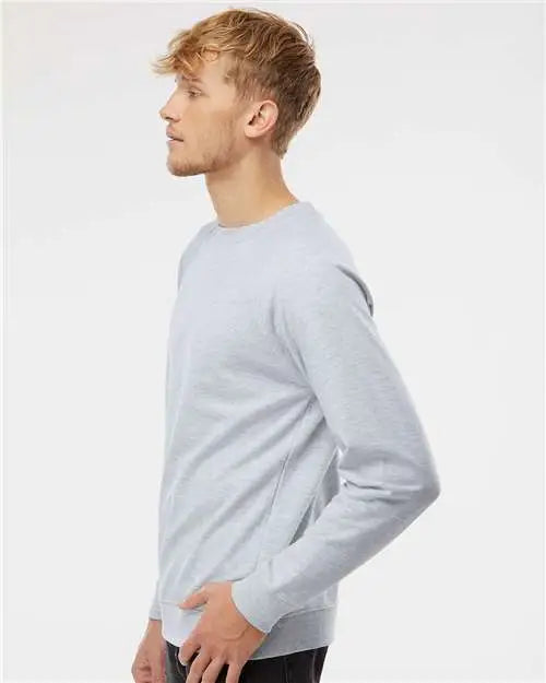 Independent Trading Co. Ss1000c Icon Lightweight Loopback Terry Crewneck Sweatshirt - Athletic Heather