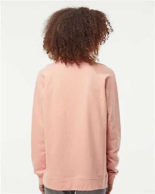 Independent Trading Co. Ss1000c Icon Lightweight Loopback Terry Crewneck Sweatshirt - Rose