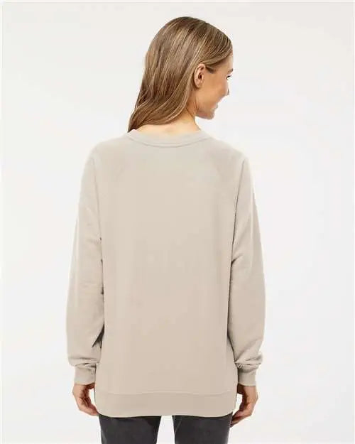 Independent Trading Co. Ss1000c Icon Lightweight Loopback Terry Crewneck Sweatshirt - Sand