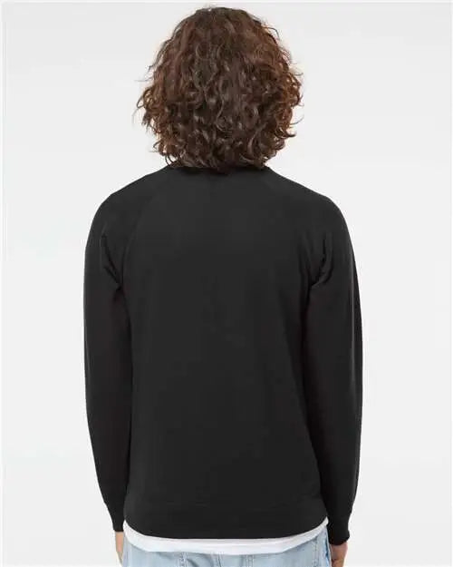 Independent Trading Co. Ss1000c Icon Lightweight Loopback Terry Crewneck Sweatshirt - Black