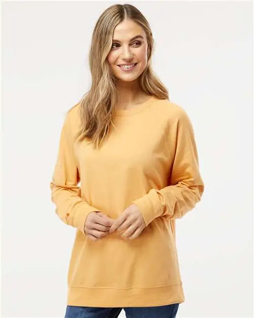 Independent Trading Co. Ss1000c Icon Lightweight Loopback Terry Crewneck Sweatshirt - Harvest Gold