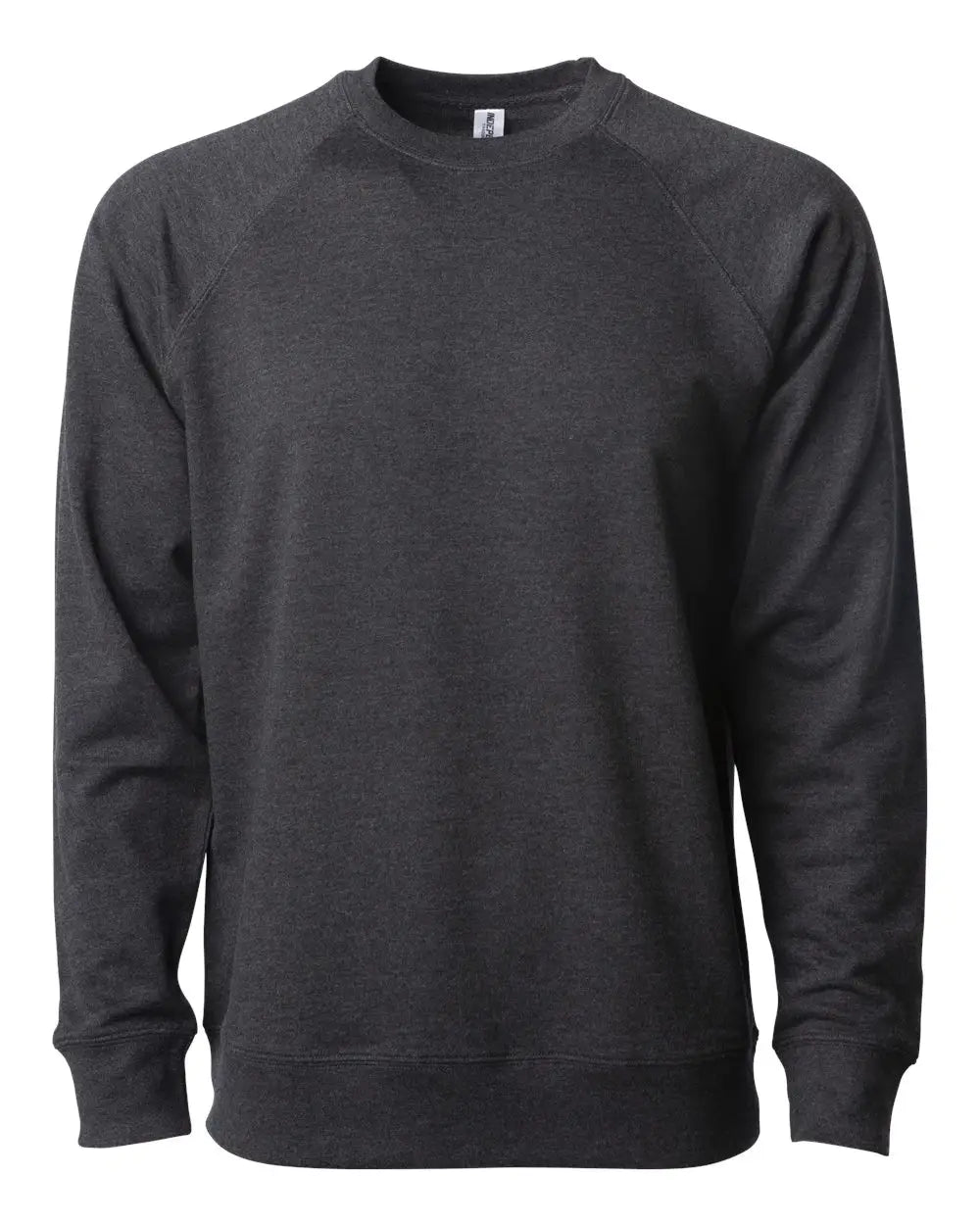 Independent Trading Co. Ss1000c Icon Lightweight Loopback Terry Crewneck Sweatshirt - Charcoal Heather - Dark Gray / Xs