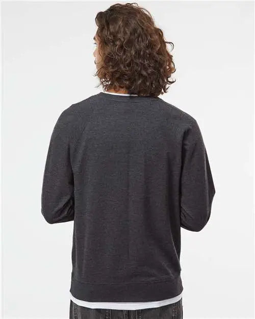 Independent Trading Co. Ss1000c Icon Lightweight Loopback Terry Crewneck Sweatshirt - Charcoal Heather