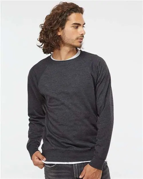 Independent Trading Co. Ss1000c Icon Lightweight Loopback Terry Crewneck Sweatshirt - Charcoal Heather