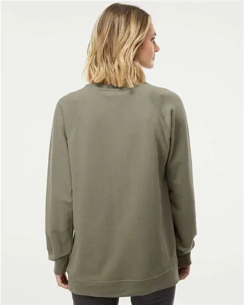 Independent Trading Co. Ss1000c Icon Lightweight Loopback Terry Crewneck Sweatshirt - Olive