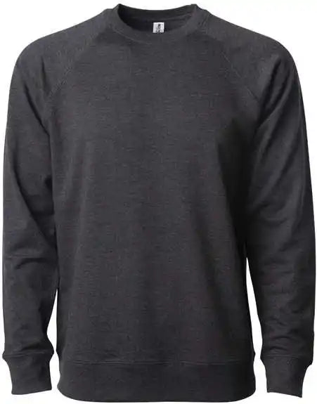Independent Trading co Ss1000c Icon Unisex Lightweight Loopback Terry Crewneck Sweatshirt Charcoal Heather