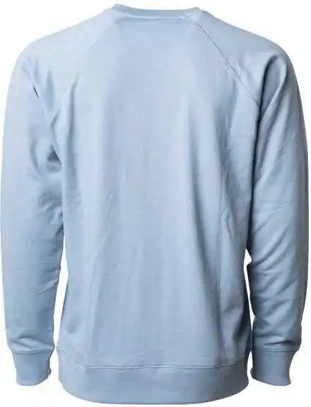 Independent Trading co Ss1000c Icon Unisex Lightweight Loopback Terry Crewneck Sweatshirt - Misty Blue