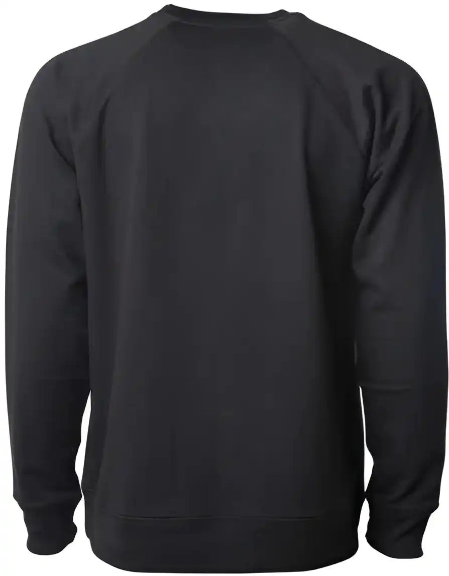 Independent Trading co Ss1000c Icon Unisex Lightweight Loopback Terry Crewneck Sweatshirt Black