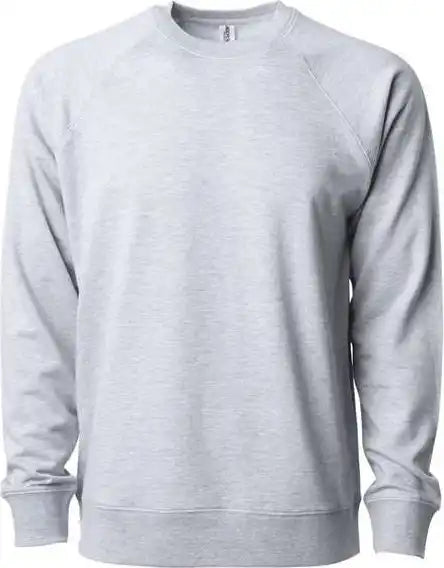 Independent Trading co Ss1000c Icon Unisex Lightweight Loopback Terry Crewneck Sweatshirt - Athletic Heather