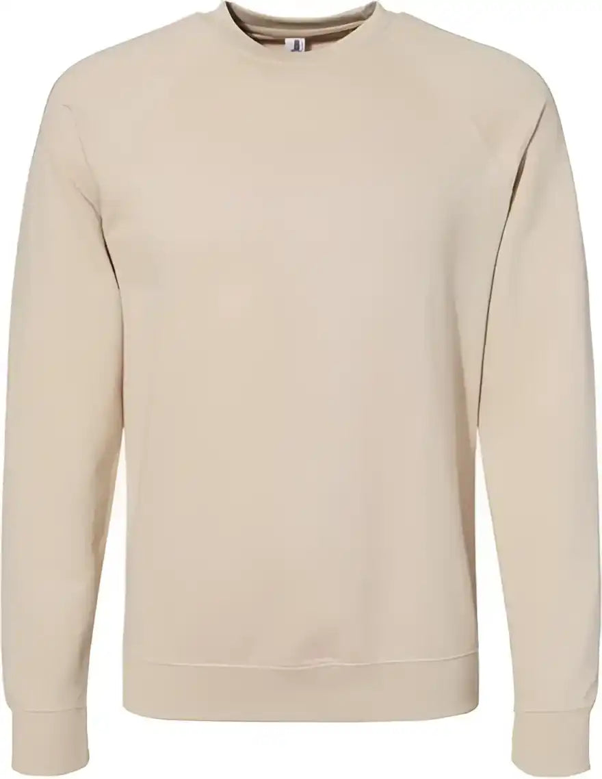 Independent Trading co Ss1000c Icon Unisex Lightweight Loopback Terry Crewneck Sweatshirt - Sand