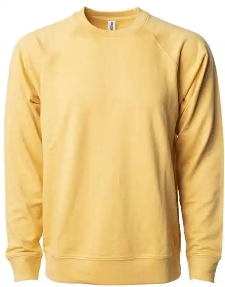 Independent Trading co Ss1000c Icon Unisex Lightweight Loopback Terry Crewneck Sweatshirt - Harvest Gold