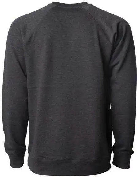 Independent Trading co Ss1000c Icon Unisex Lightweight Loopback Terry Crewneck Sweatshirt Charcoal Heather