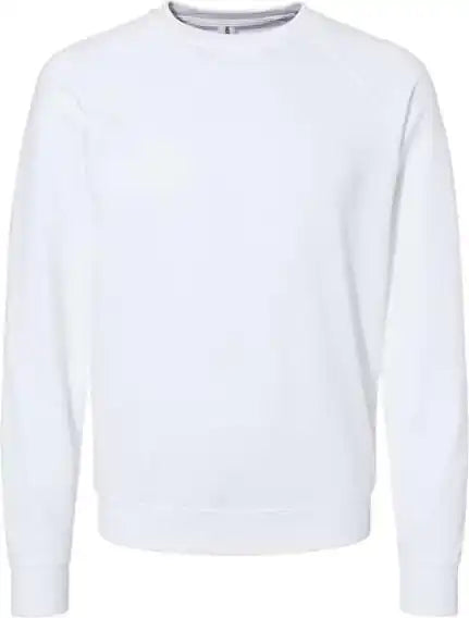 Independent Trading co Ss1000c Icon Unisex Lightweight Loopback Terry Crewneck Sweatshirt White