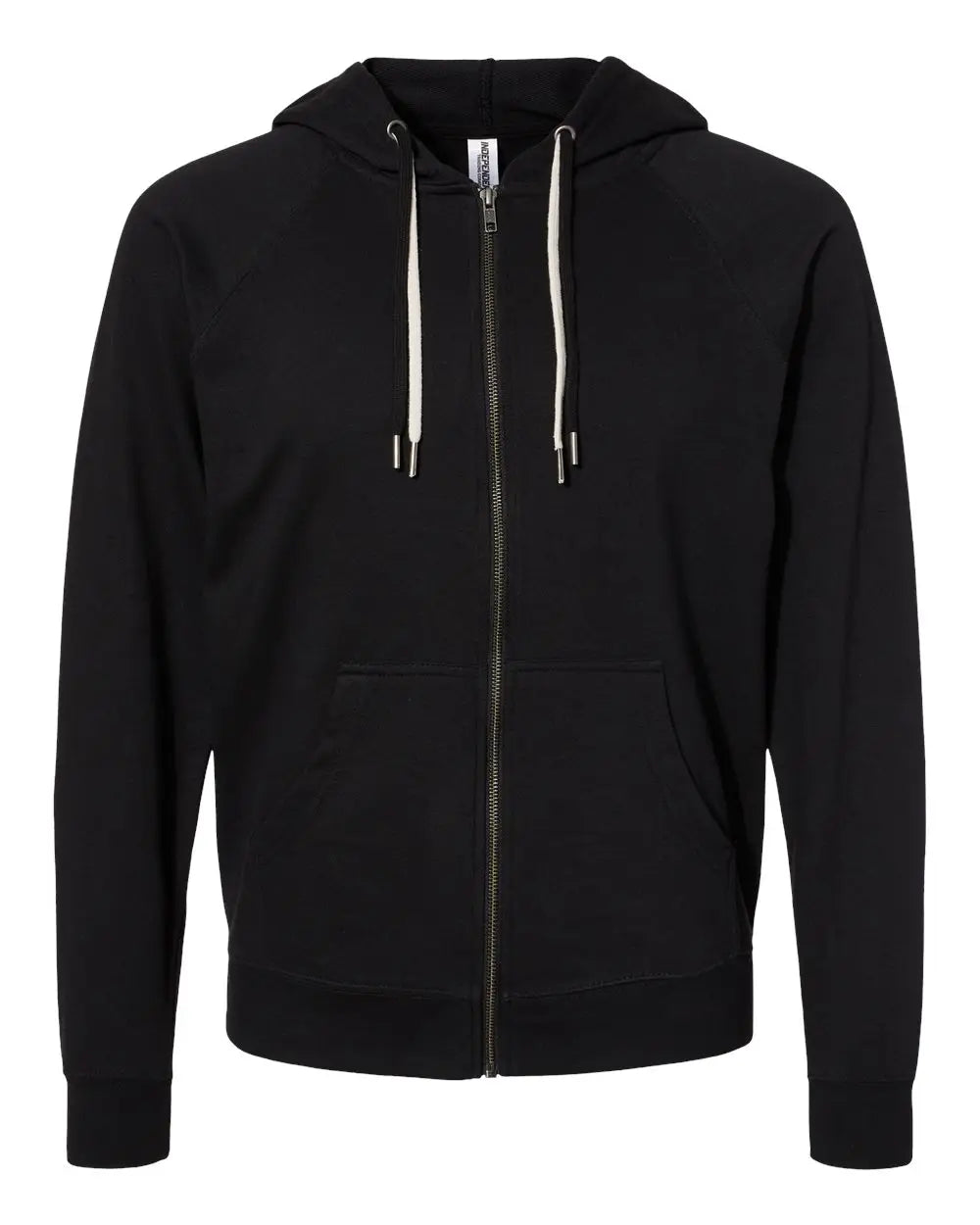 Independent Trading Co. Ss1000z Icon Lightweight Loopback Terry Full-zip Hooded Sweatshirt - Black - Xs