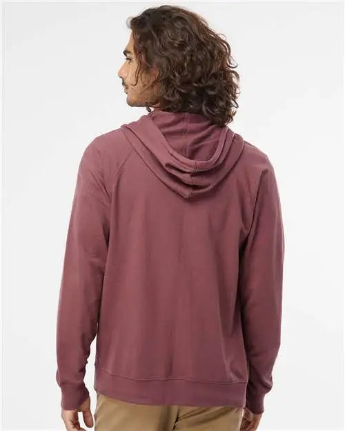 Independent Trading Co. Ss1000z Icon Lightweight Loopback Terry Full-zip Hooded Sweatshirt - Port