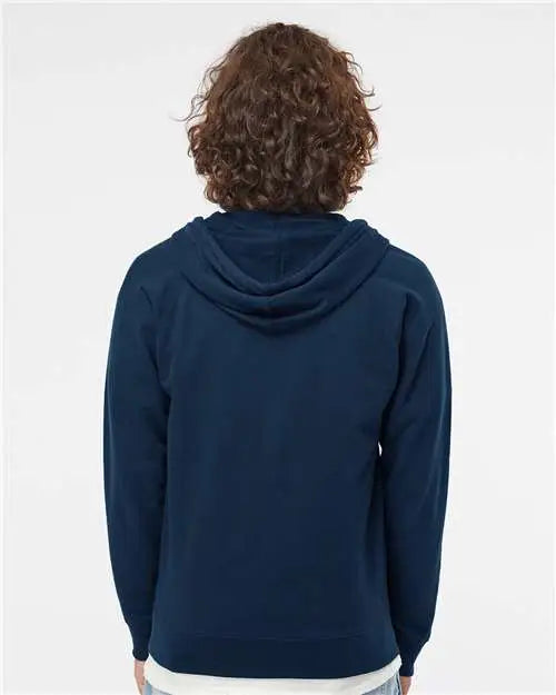 Independent Trading Co. Ss1000z Icon Lightweight Loopback Terry Full-zip Hooded Sweatshirt - Indigo