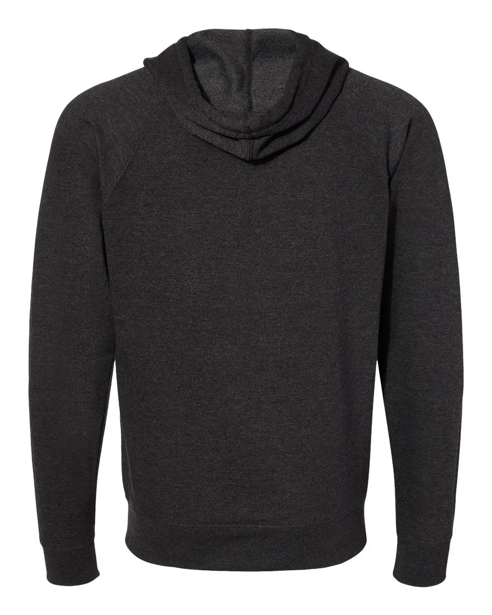 Independent Trading Co. Ss1000z Icon Lightweight Loopback Terry Full-zip Hooded Sweatshirt - Charcoal Heather - Dark