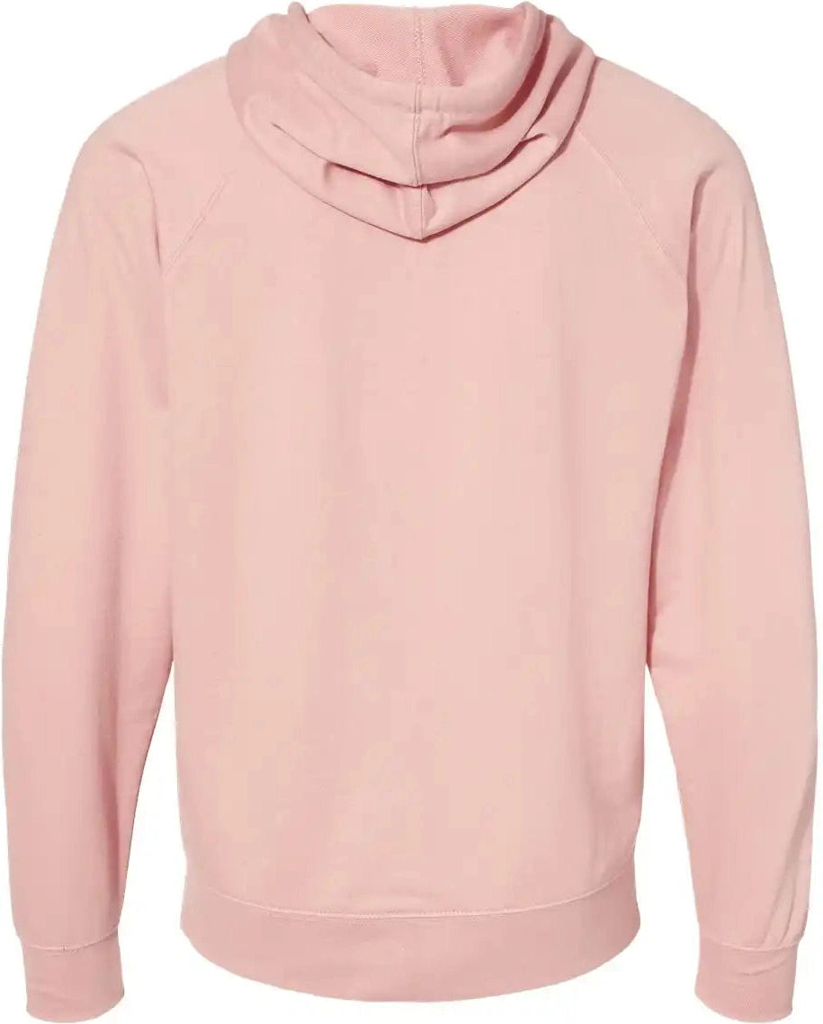 Independent Trading Co. Ss1000z Icon Lightweight Loopback Terry Full-zip Hooded Sweatshirt - Rose - Xs
