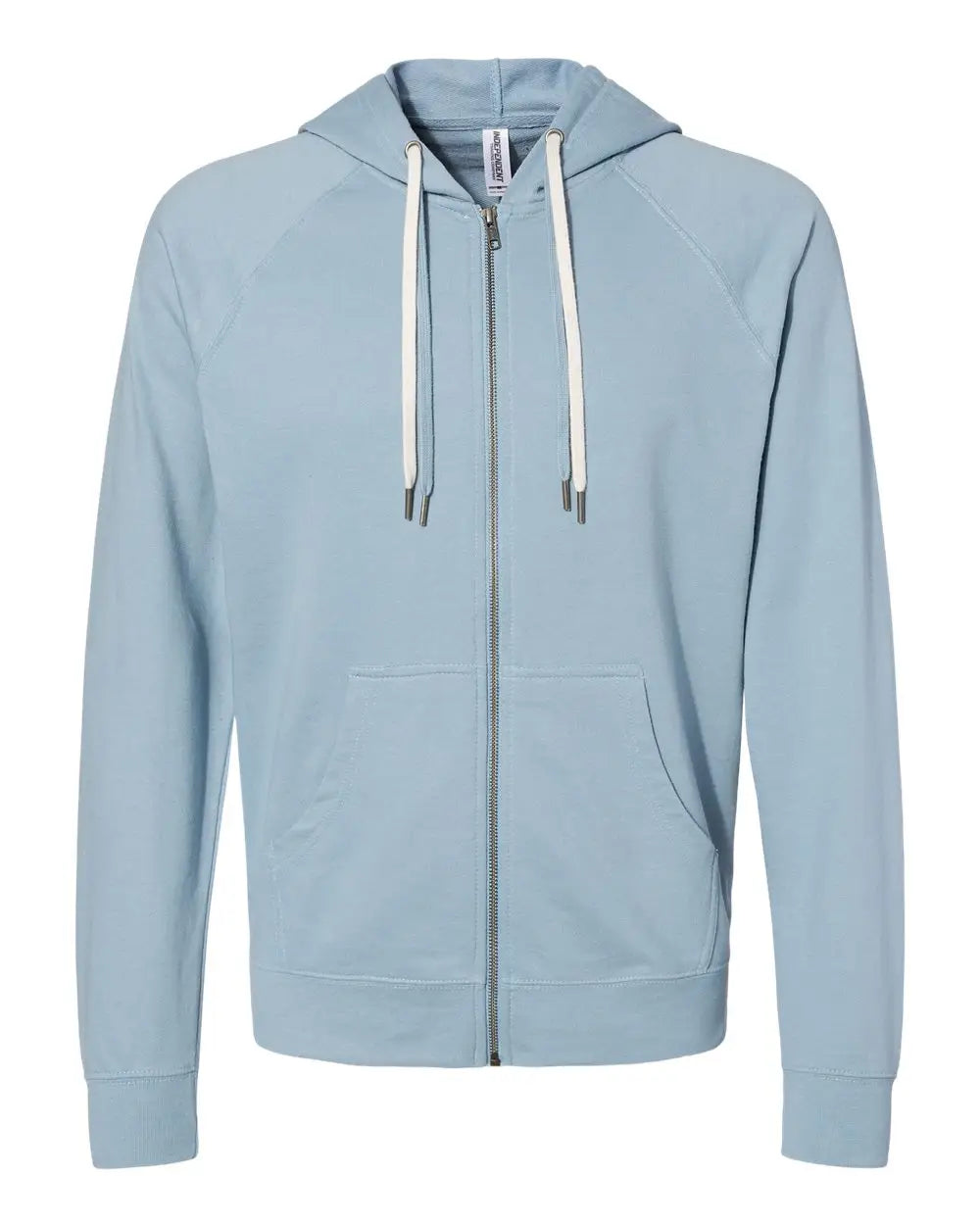 Independent Trading Co. Ss1000z Icon Lightweight Loopback Terry Full-zip Hooded Sweatshirt - Misty Blue - Xs
